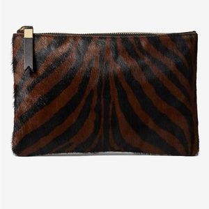 Madewell Clutch/Pouch in Zebra Calf Hair